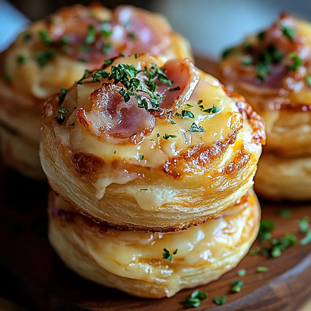 Ham and Cheese Butter Swim Biscuits
