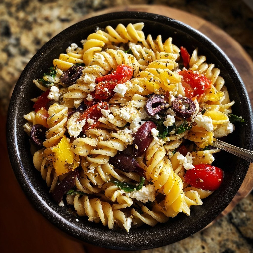 Mediterraner Nudelsalat Leicht