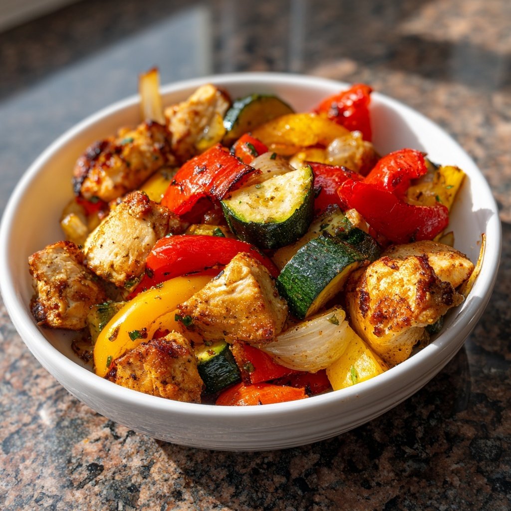 Kalorienarmes Ofengemüse Mit Hähnchen