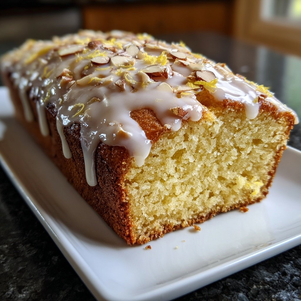 Zitronenkuchen mit Mandeln