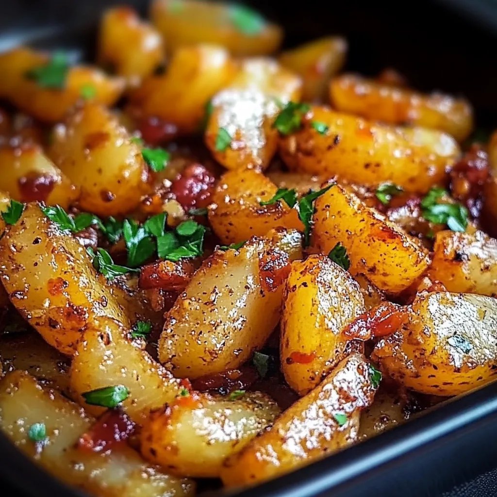 Knusprige Honig-Chili-Kartoffeln