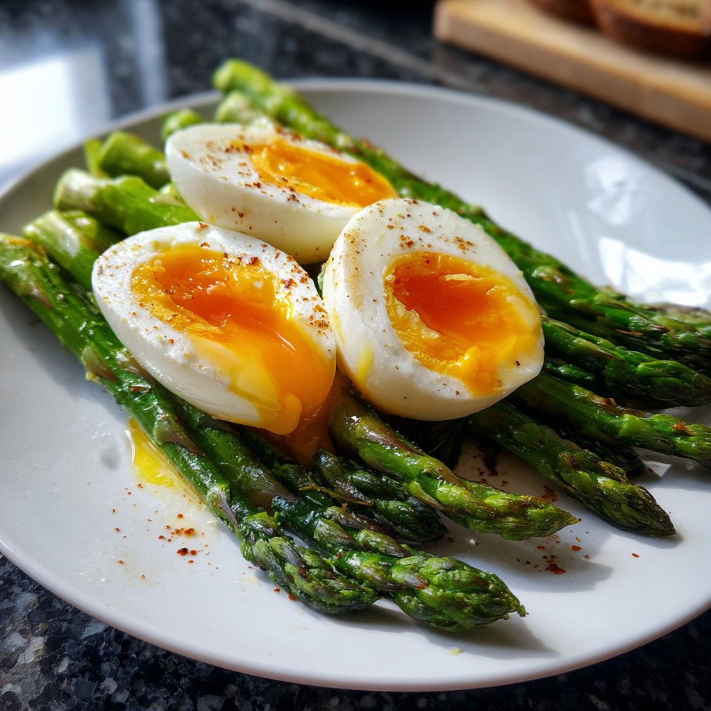 Grüner Spargel Mit Ei