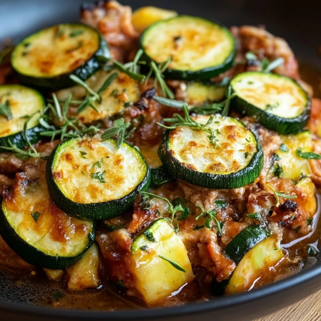 Schnelle Zucchini Hackfleisch Pfanne