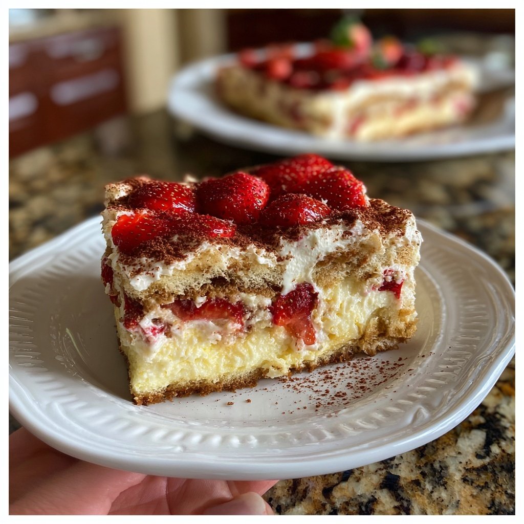Erdbeer-Tiramisu Kuchen