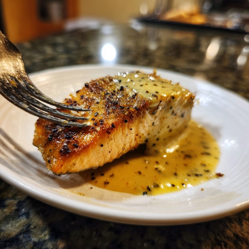 Lachsfilet mit Honig-Senf-Sauce