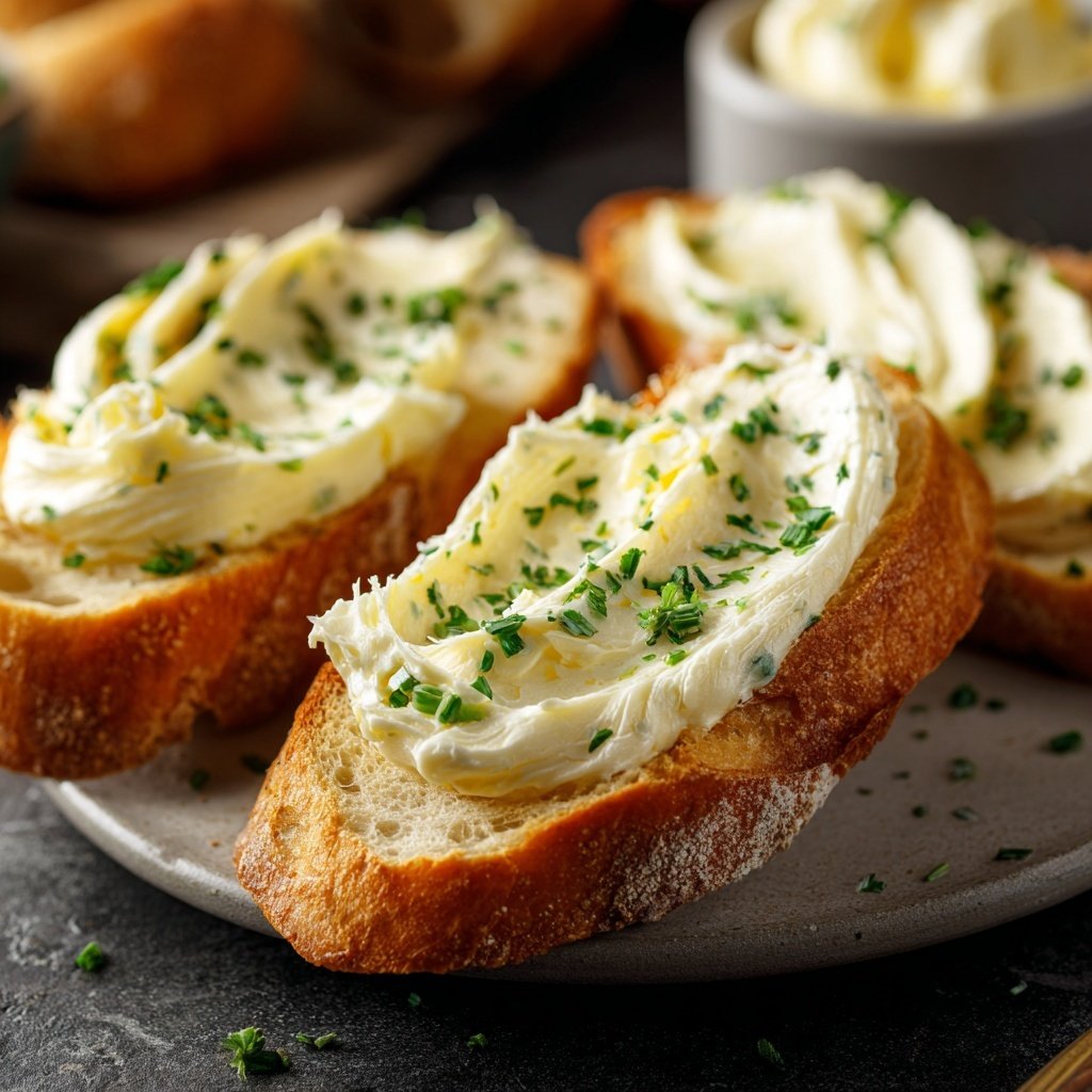 Hausgemachte Kräuterbutter Für Baguette