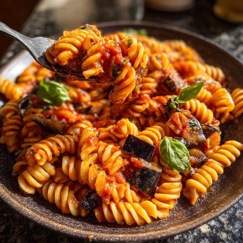 Internationale Küche Italienische Pasta alla Norma